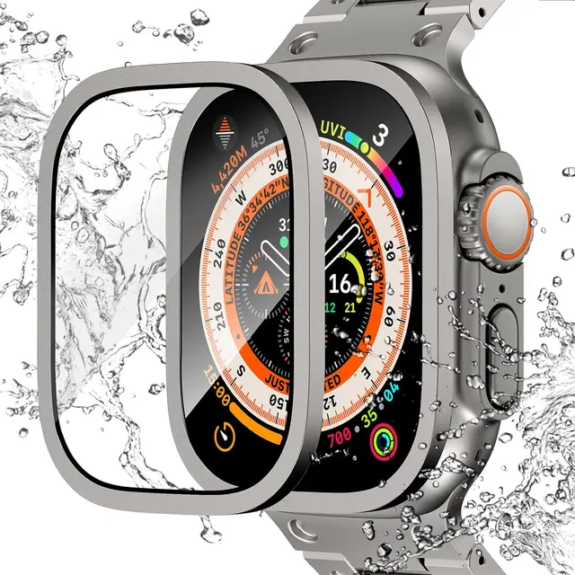 Verre trempé pour Apple Watch ultra band 49mm protecteur d'écran anti-rayures HD Film complet pare-chocs en métal iWatch Ultra2 49 mm bracelet 1