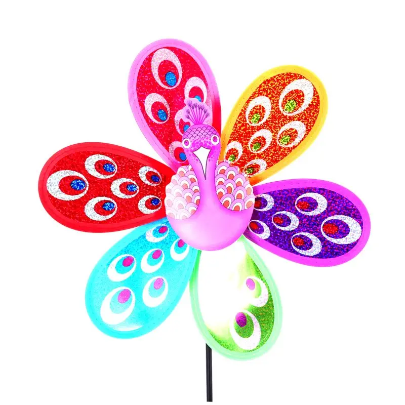 Colorful 3D Lovely Kids Toy Wind Spinner Windmill For Yard Outdoor