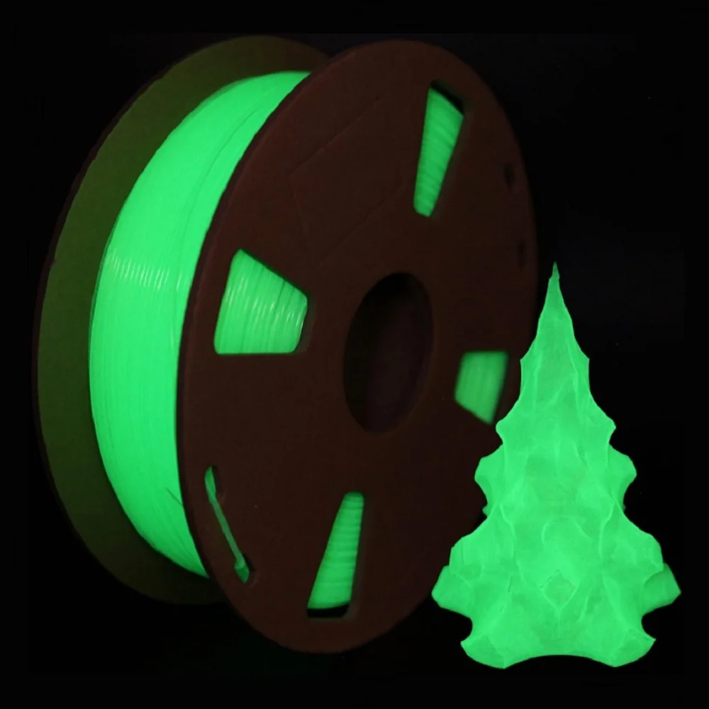 3D Printer Filaments Glow In The Dark PLA 1.75mm 250g 500g 1kg Spool Rainbow Printing Material