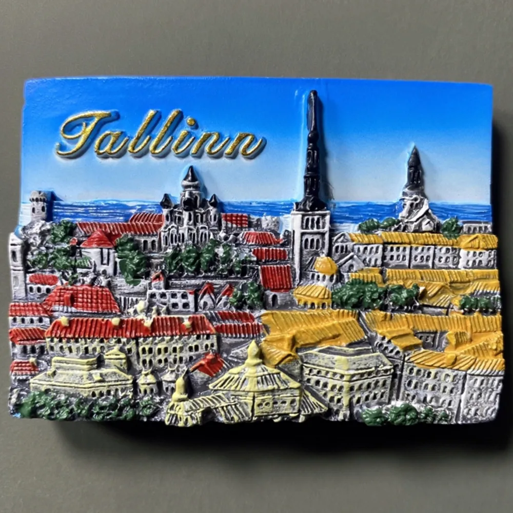 Europe Estonia 3D Fridge Magnets Tourism Souvenir Refrigerator Magnets Sticker Collection Handicraft Decoration Articles magnetic fridge magnets,magnetic sticker,magnetic fridge stickers