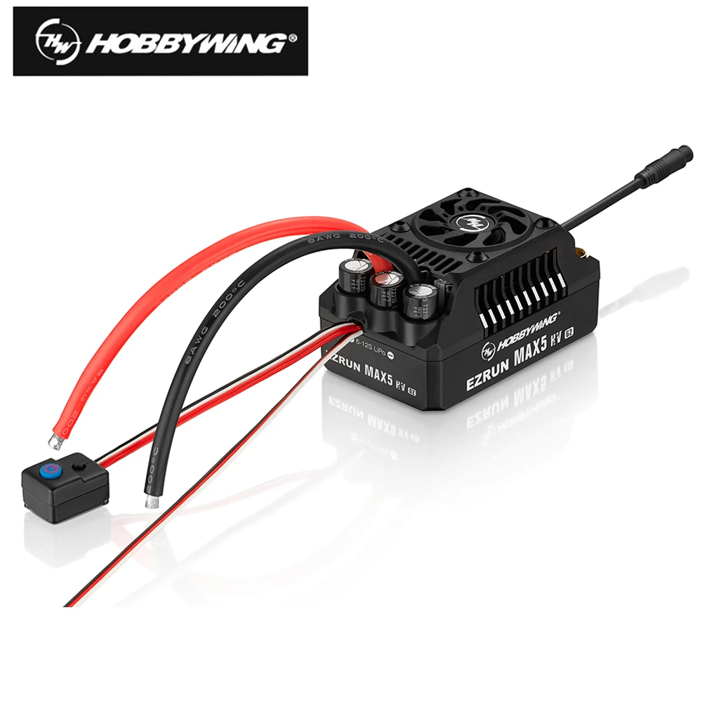 Hobbywing EZRUN Max5 HV G2 250A 6-12S Sensored Brushless ESC w/ 56118SD 650KV/ 800KV/ 1100KV Brushless Motor For 1/5 Truck/ Car