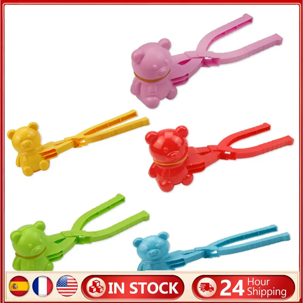 Plastic Bear Shaped Snowball Maker for Kids Winter Outdoor Play