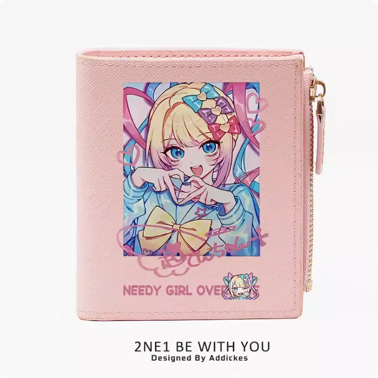 Anime NEEDY GIRL OVERDOSE  Zipper Fashion Wallets PU Purse Card Holder Money Bag Gift B388 Cosplay