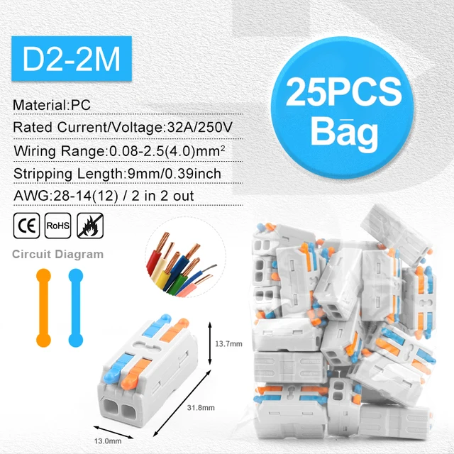 D2-2M 25PCS