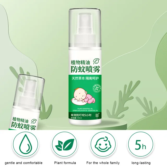 100 Ml -Es Növényi Szúnyogtaszító Spray Anti Szúnyog Harapás Hibás Likvid Felnőtt Gyerek -Viszkető Kártevő Gyilkos Viszketés - Image 4