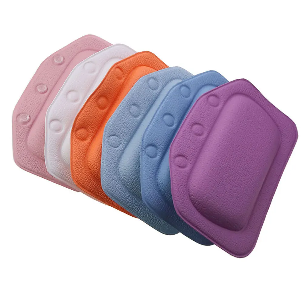 21*31cm Neck Bathtub Cushion SPA Bath Pillow Soft Headrest With Suction Cup Bathroom Supplies Bath Accessories bath pillow