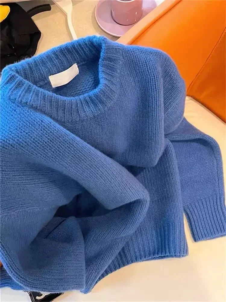 AEL Lady knitwear women 2024 fall new thin long sleeve tie with waist slim-fit top