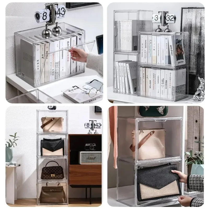 Multi-Functional Large-Capacity Figure Storage Case Acrylic Transparent Display Box for Figures Dust-Proof Storage Case