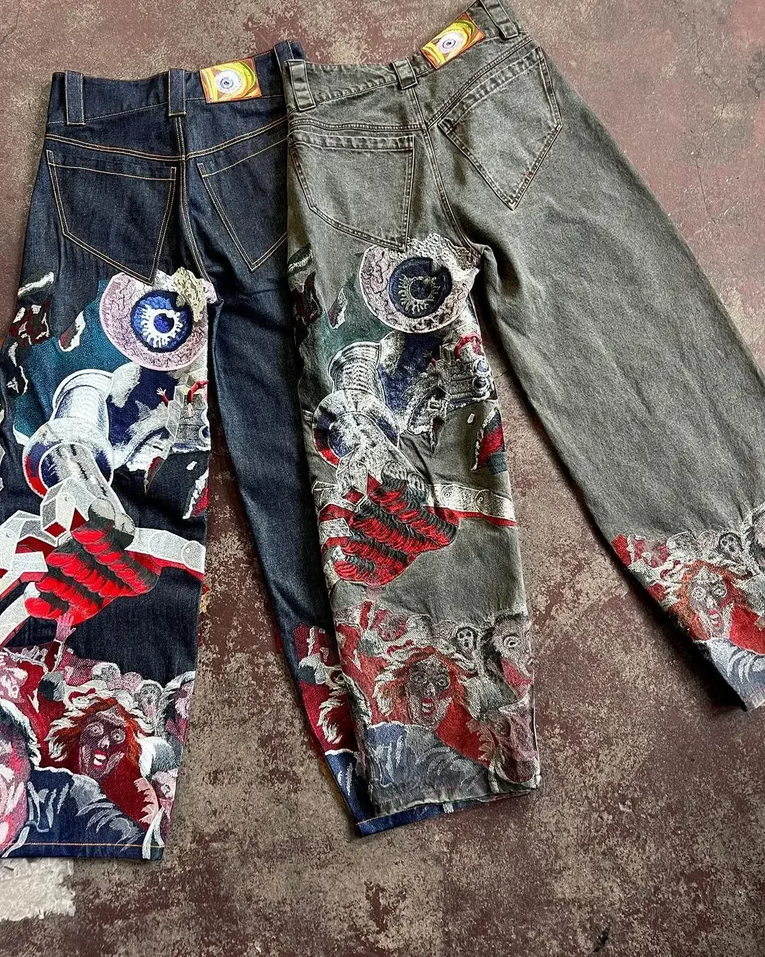 Streetwear Y2K Jeans Harajuku Hip Hop Retro Graphic Baggy