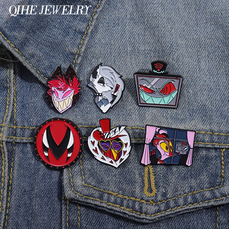 Fantasy Anime Hazbin Hotel Enamel Pins Custom Movie Inspiration Figure Badge Backpack Brooches Clothes Lapel Pin Jewelry Gift