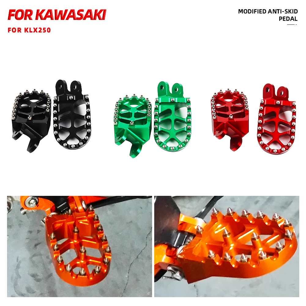 FootRest Foot Pegs Pedal For XRV650 XRV750 CRF1000L CRF230L CR80R XR250R XR400R XR650L KLX250R KLX300R KLX650 KLX650R KLR650