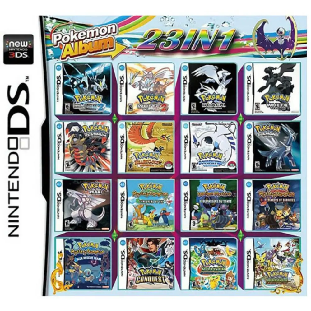 Game cards 3DS NDS Game Card Combined Card 23 In 1 NDS Combined Cassette 482 IN1 280 4300 0
