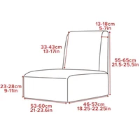 Elastic Fat Single Sofa Cover Fat Chair Protective Cover Washable Armless Stretch Chair Sofa Solid Color Short Back Chair 2