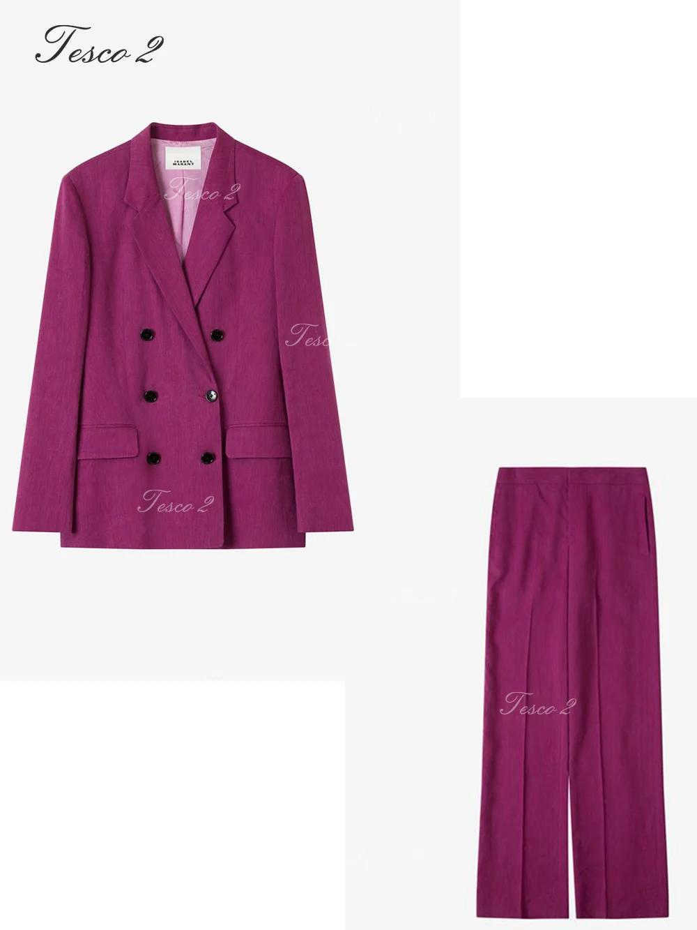 2 Pieces Women's Suit Triple Breasted Peak Lapel Suit For Women Formal Office Business Suit Ladies Pantsuits