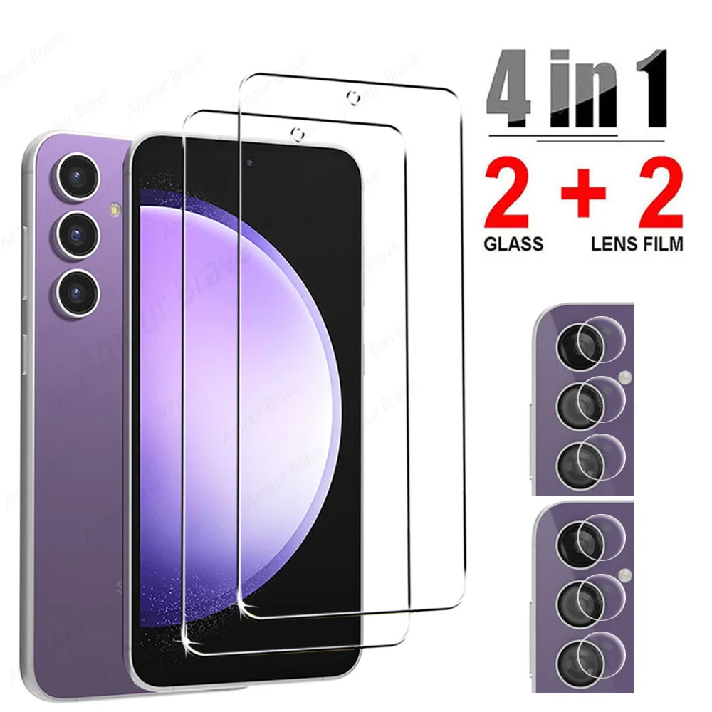 Premium 4-in-1 Tempered Glass Screen & Camera Lens Protector