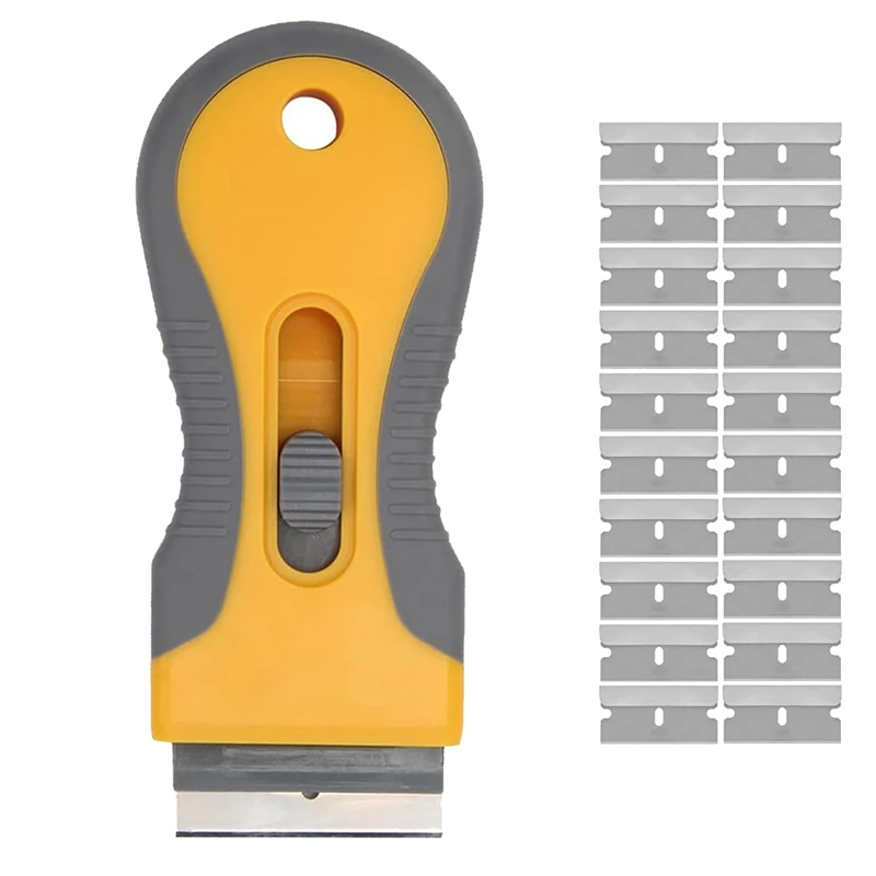 

1Set Ceramic Hob Scraper For Glass Hobs Non Scratch 20 Easy Scraper Blades Wall Window Plastic+Steel