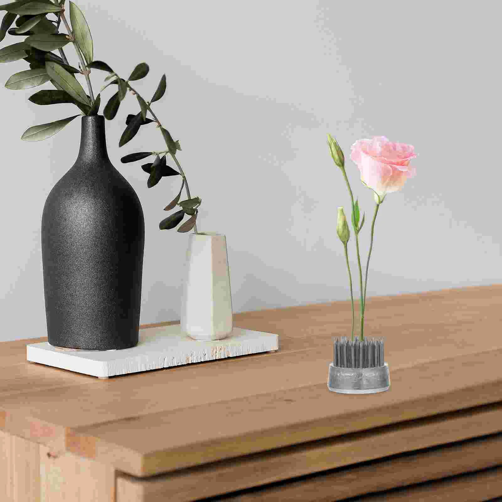 

5 Pcs Flower Round Tray Jianshan Arranger Stand Planting Needle Base Arrangement Tool