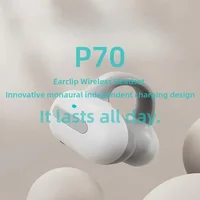 P70 Earclip Wireless Bluetooth Headset OWS Touch Light Mini High Quality Earplugs Anti Sweat HD Sound Stereo Universal Headset 1