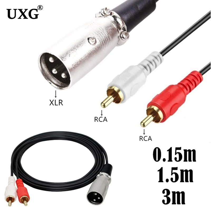 cavo xlr-rca - 2 x connettore xlr maschio a 3 pin / 2 x connettore rca