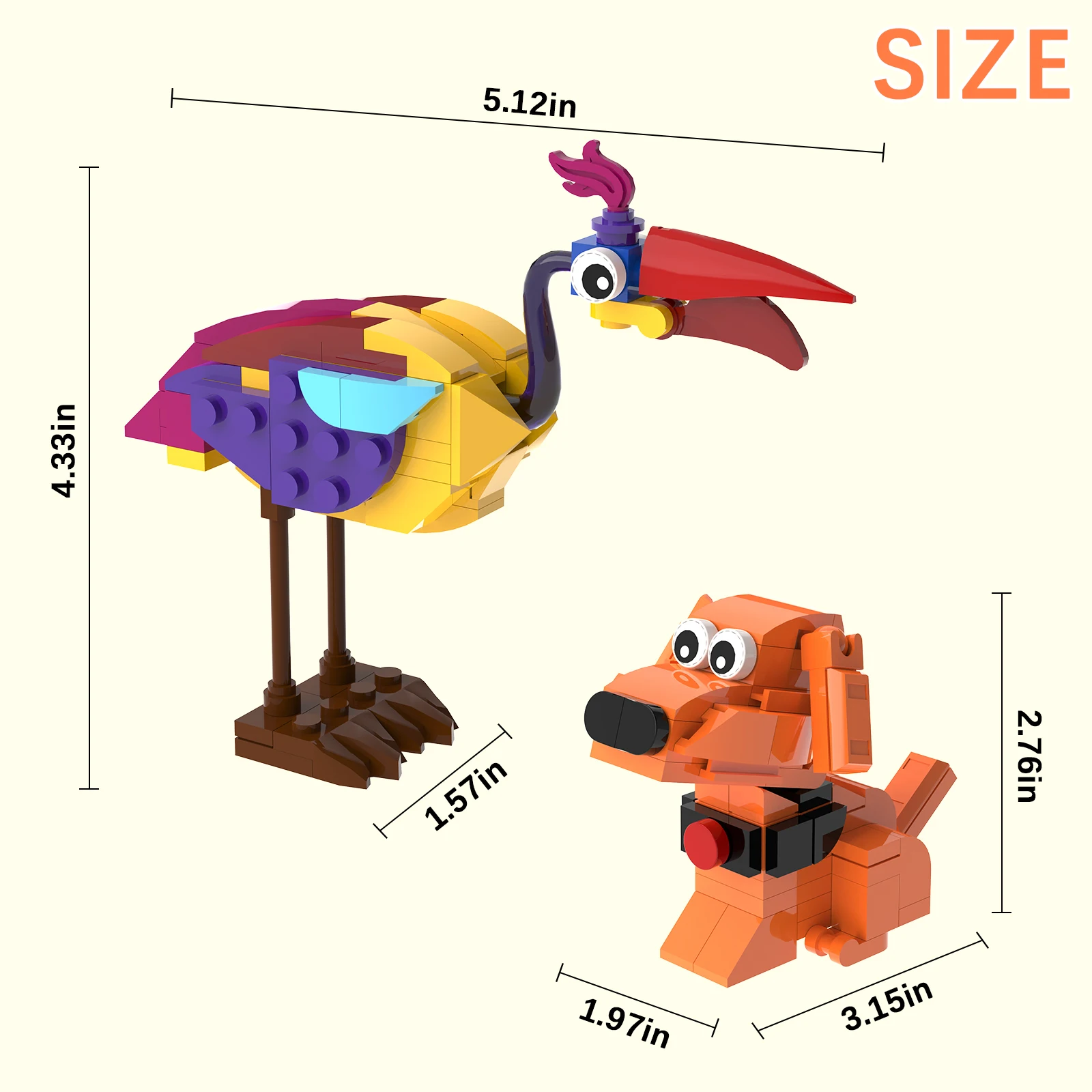 MOC Up Kevin The Bird Peluche Building Block Educational DIY Toys Flying Balloon House Model For Kid Birthday Gifts images - 6