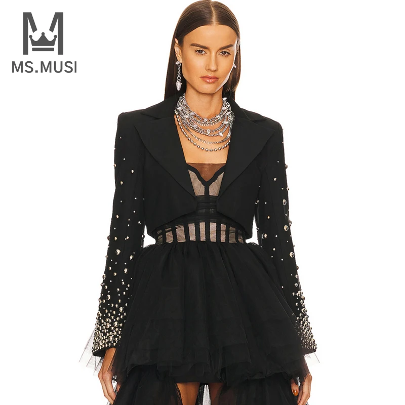 msmusi-2024-nuove-donne-di-moda-sexy-colletto-rovesciato-perline-rivetto-manica-lunga-top-aderente-party-club-evento-giacca-corta-cappotto