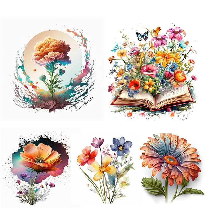 Description Picture 2 of itemM444  Gorgeous Bouquet Wall Sticker Bathroom Toilet Decor Living Room Cabinet Refrigerator Home Decoration Decals