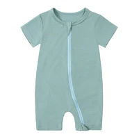 0-24M Bamboo Fiber Baby Romper Toddler Clothing Jumpsuit Clothes Short Sleeve Infant Pajamas Onesies Solid Bodysuit For Newborn 3