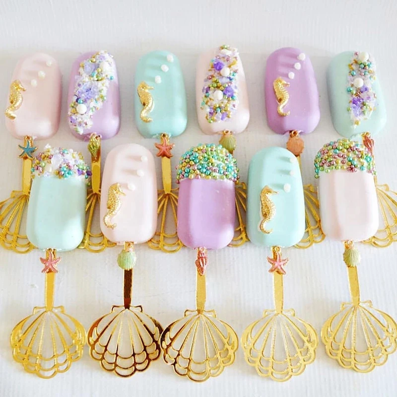 5Pcs Acrylic Ice Cream Sticks For Party Cake Decor