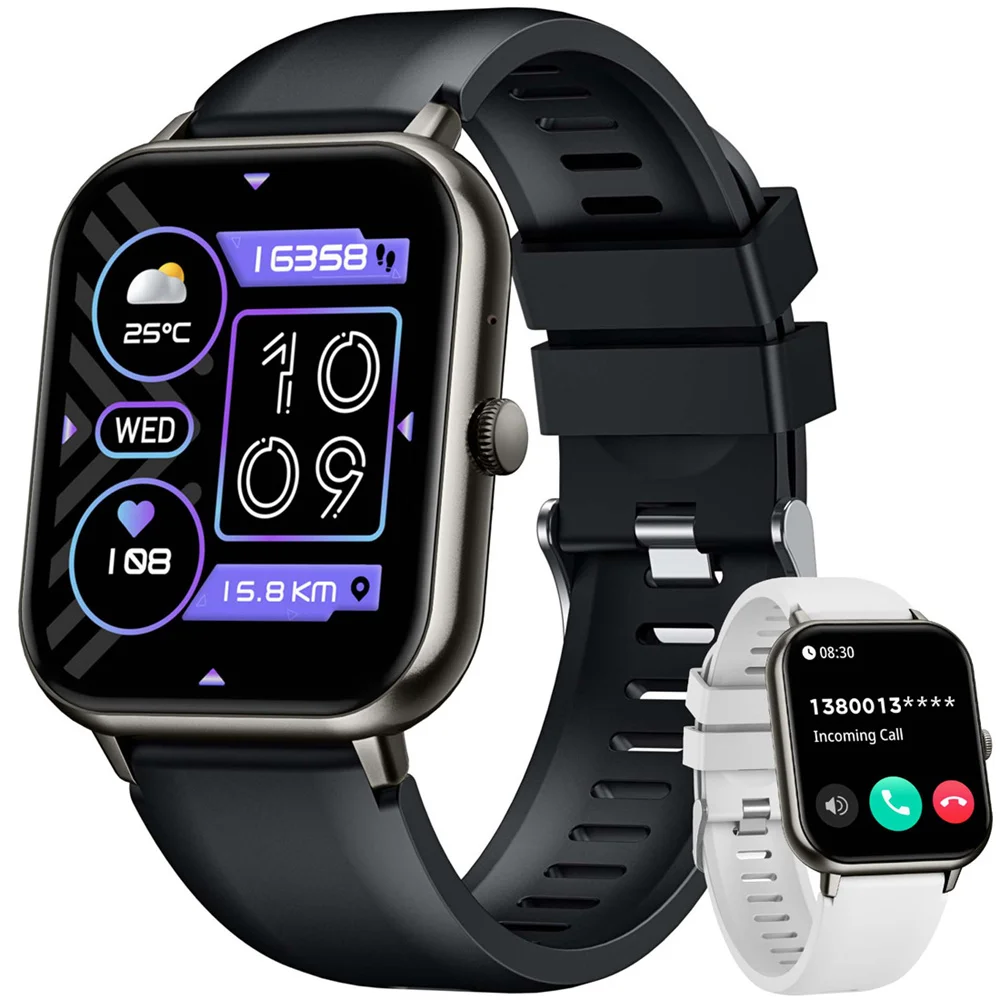Relógio inteligente sem fio para homens e mulheres, chamada, gps, faixa de movimento, oxigênio no sangue, pressão arterial, cronômetro, esportes, fitness