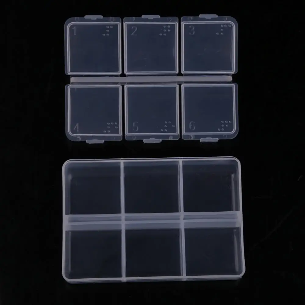 6 Cells Braille Pill Case Moistureproof Mini Pill Organizer Portable Pill Case Tablet Pill Storage Case for Medicines