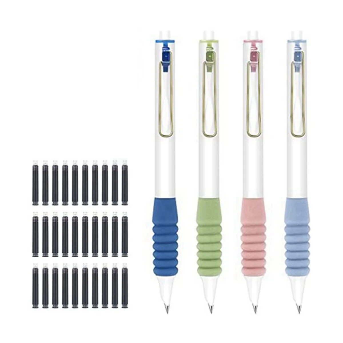 

Press Pen High-Value Sponge Pen 0.38 Student Pen Replaceable Ink Bag Practice Super Soft Pen