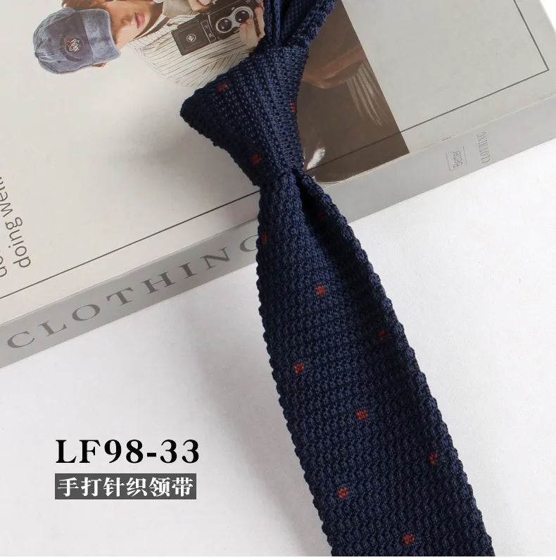 New Trendy British Casual Knitted Ties For Men Narrow Flat 6cm Width Striped Neckties College Boys Shirt Accessories Suit Cravat