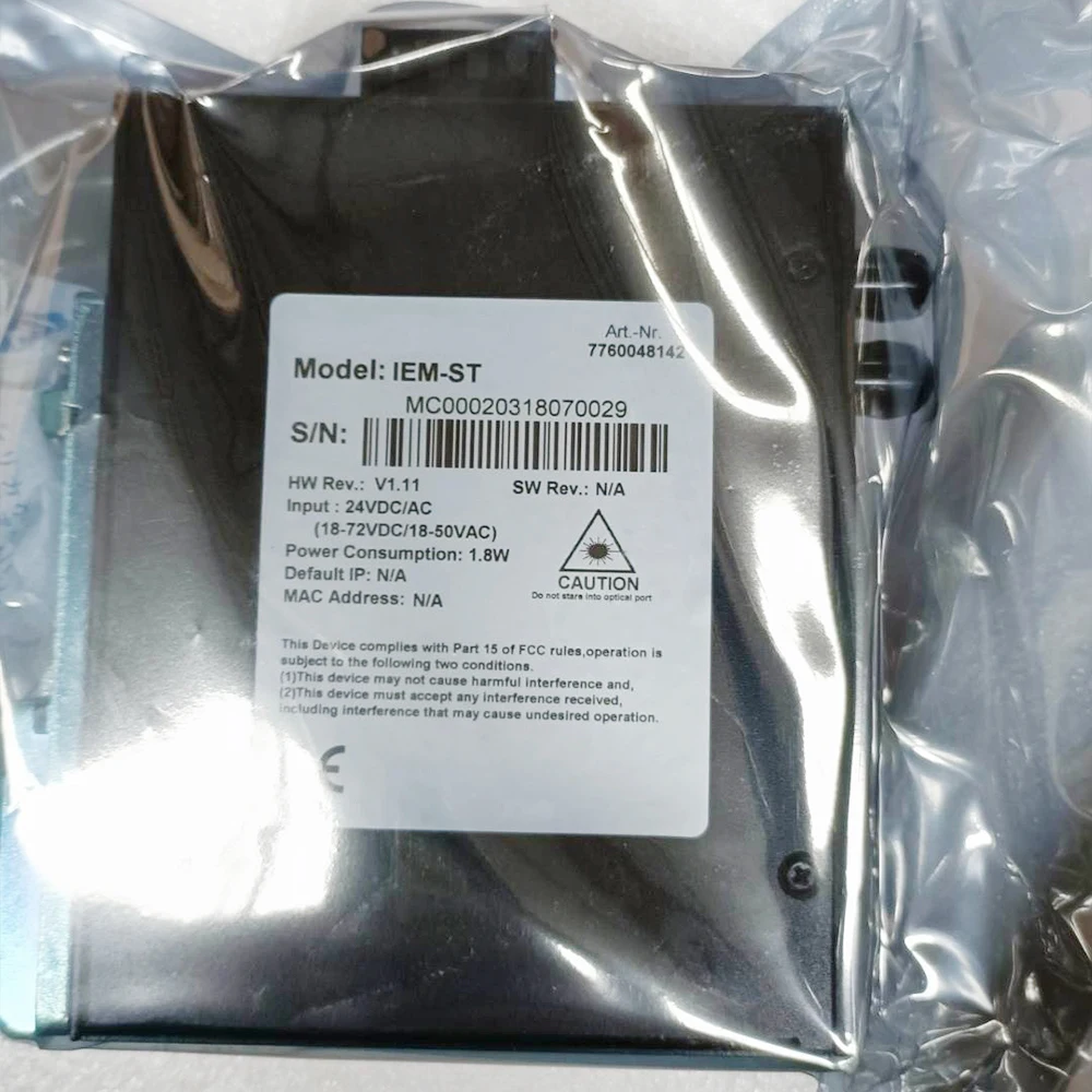 IEM-ST For Weidmuller Industrial Optical Fiber Transceiver 7760048142 1 IEM ST For Weidmuller Industrial Optical Fiber Transceiver 7760048142
