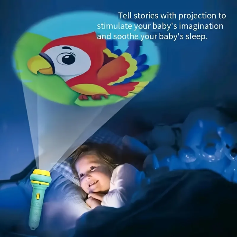 Fun Projection Flashlight: Stimulate Imagination with 32 Patterns And 4 Cards Suitable Projection flashlight camera toy puzzle