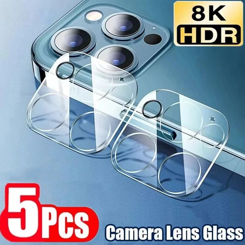 1-5 Pezzi Protezione Lente Fotocamera in Vetro Temperato HD a Copertura Totale per iPhone 16 13 11 12 14 15 17 Pro Max Plus 17 Air