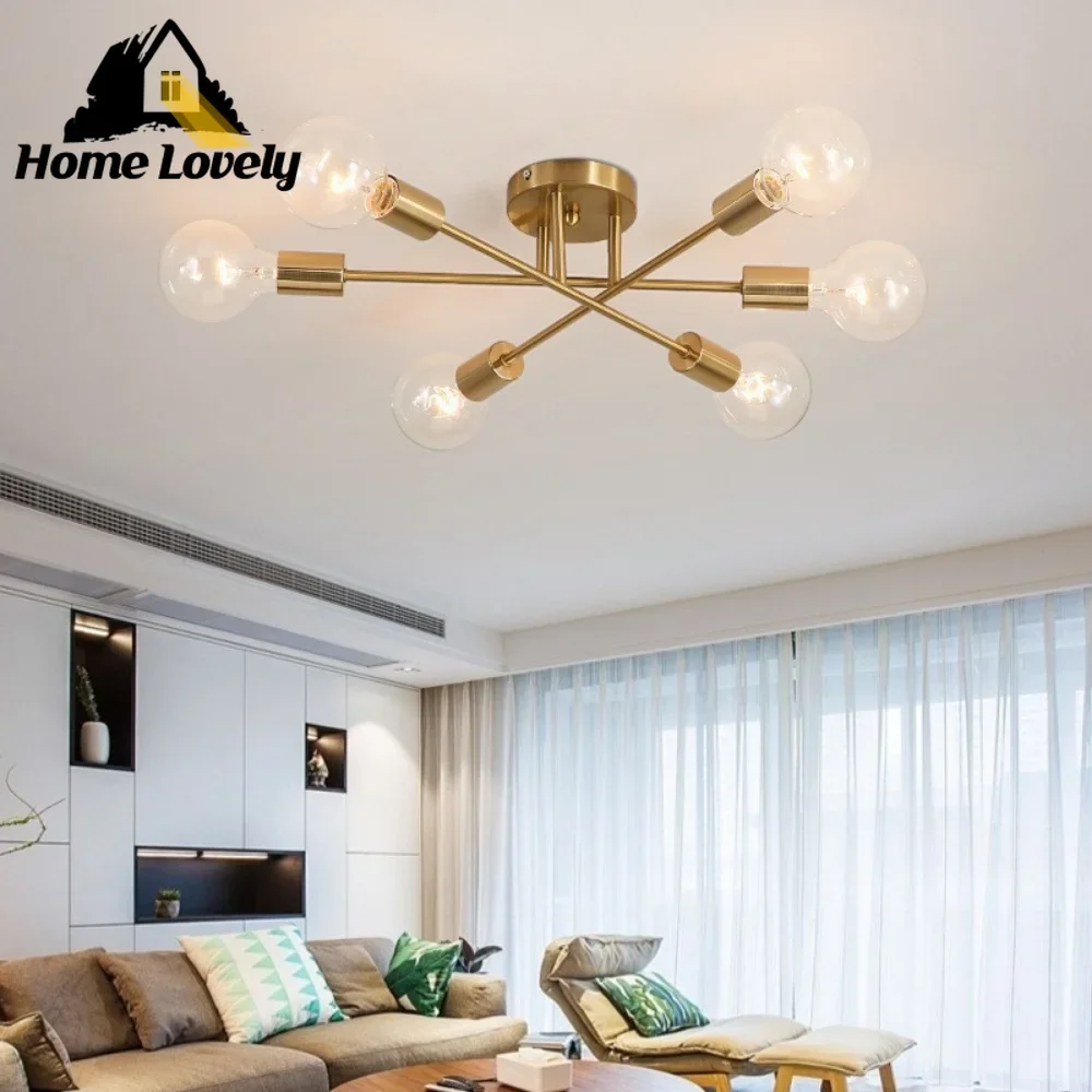 

Nordic Modern Creative Curve Chandeliers Wrought Gold Plated Hanging Lights for Restaurant Living Room Decor Light Fixtures