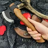 High hardness, sharp, and non sharp edged outdoor obstacle clearing axe, portable and multifunctional tool axe for outdoor use 5