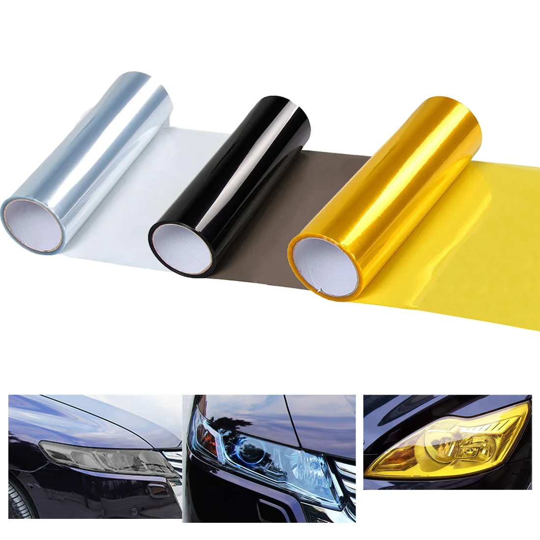30/40*200cm Car Headlight Film Wrap Sheet Gloss Light Headlight