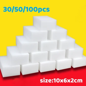 멜라민 매직 스폰지 지우개, 주방 욕실 용품 클리너, 30 개, 50 개, 100 개