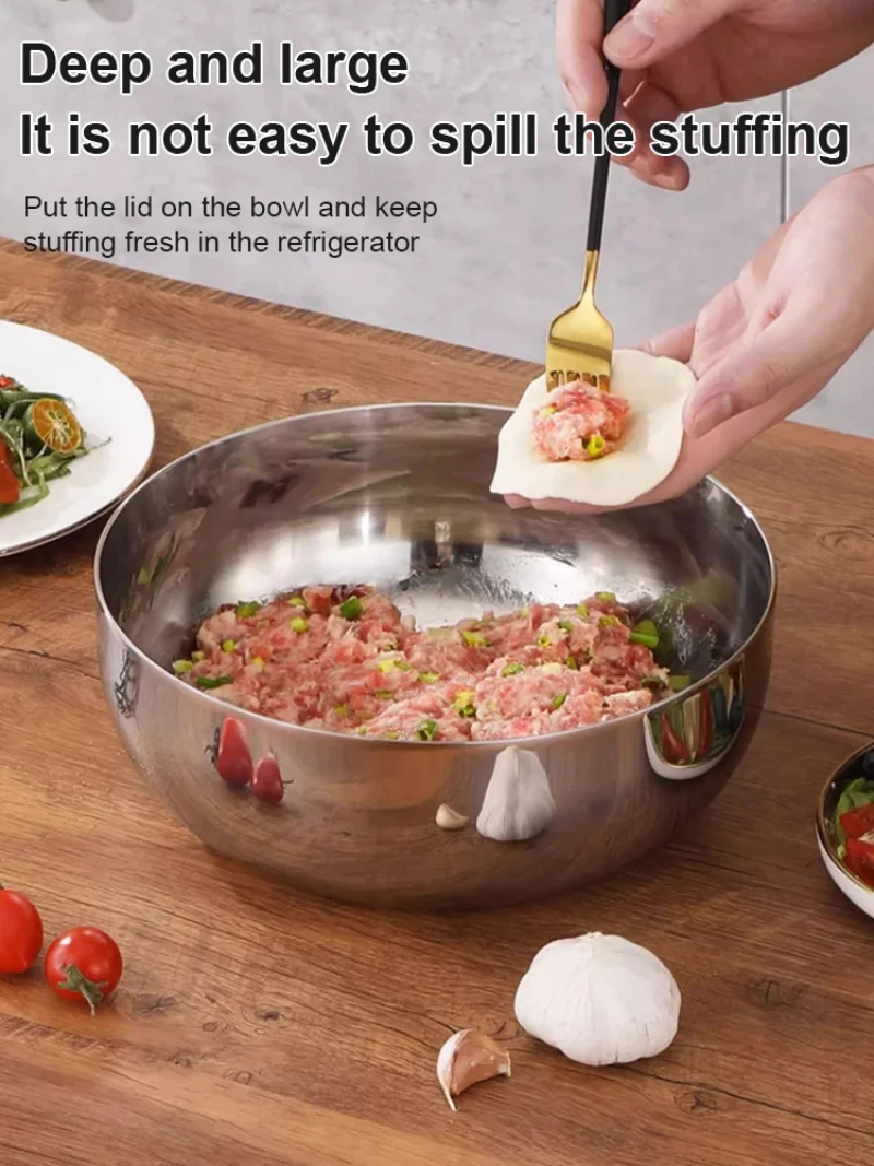 

Multipurpose stainless steel large kneading basin