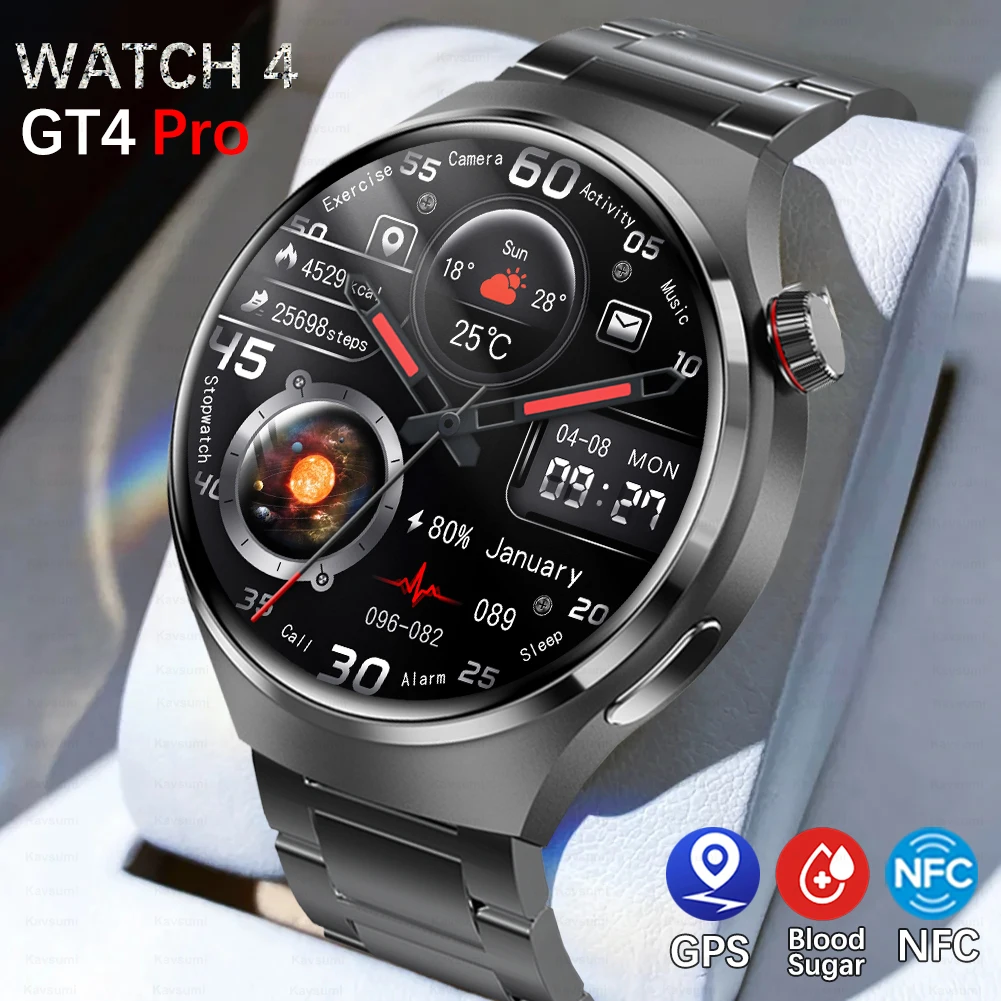 

Мужские Смарт-часы GT4 PRO с Bluetooth и компасом