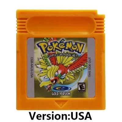 Pokemon Series GBC Game 16-Bit Video Game Cartridge Console Card Green Silver Yellow Red Blue Crystal Gold with Multi-language 5
