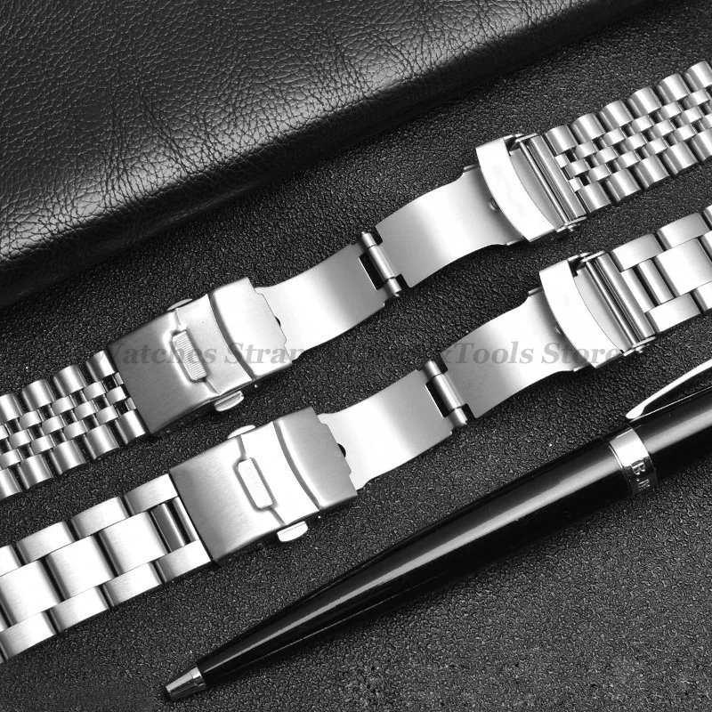 Luxury Solid Stainless Steel Men's Watch Band Straps
