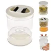 Hourglass Jar Pickle Can Wet and Dry Separator Food Storage Container Kitchen Fermentation Kit with Strainer Flip Airtight Lid 5