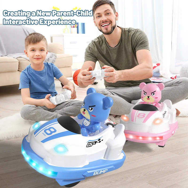 Rc Car Set Remote Control Bumper Cars for Kids Race Battle Ejecting Bumper Car for Boys Girls Music Spray Light Children's Gift