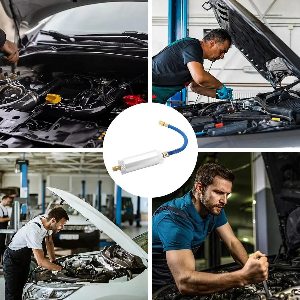 Car Refrigerant Recharge Kit Refrigerant Charge Set Quick Coupler Refrigerant Filling Tool Dispensing Valve AC Recharge Hose Kit