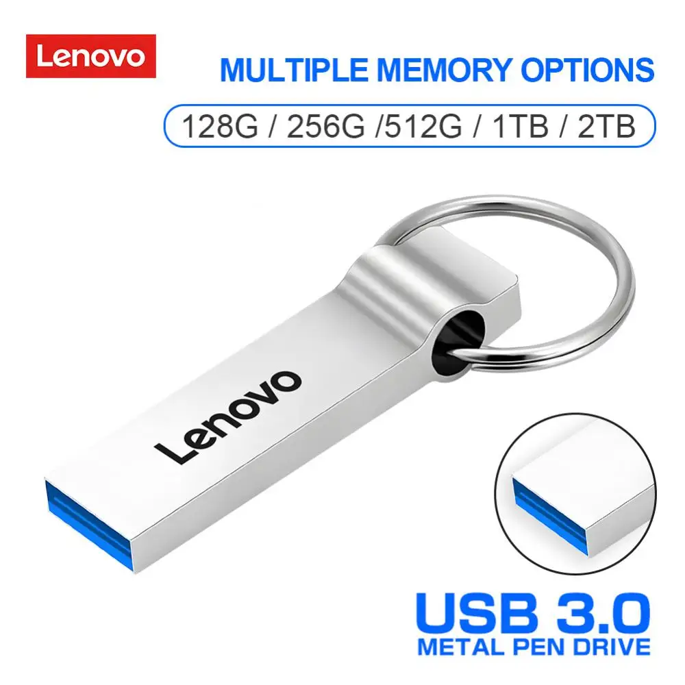 Lenovo 2TB Pendrive 1tb Flash Drive USB 3.0 Pen Drive 128GB 256GB