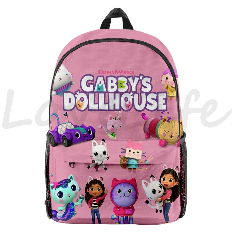 

Повседневный школьный ранец Gabby's Dollhouse, рюкзаки для мальчиков и девочек, Детский Повседневный Рюкзак, Сумка для ноутбука, холщовый рюкзак унисекс, рюкзак
