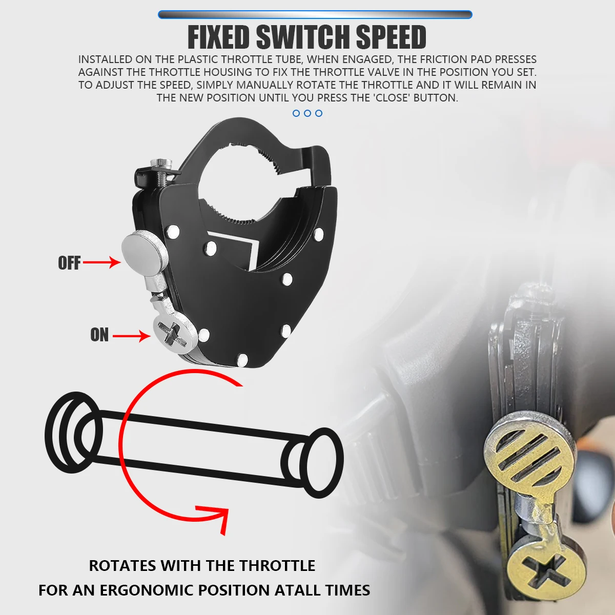 Motorcycle Cruise Control Handlebar Throttle Lock Assist For Fantic Caballero 125 ALL Years