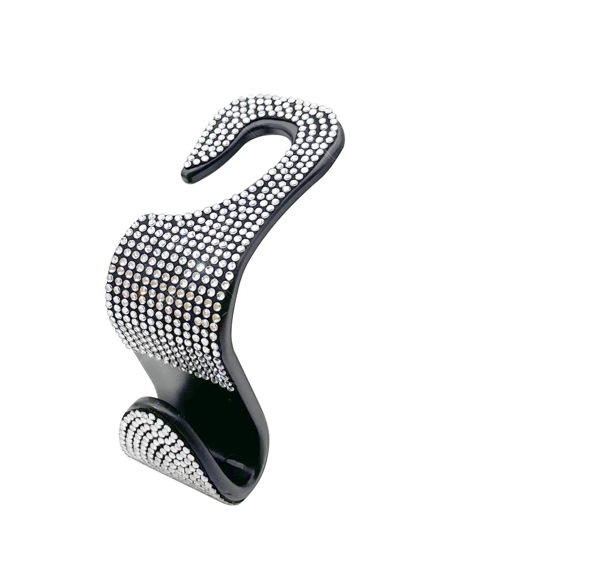 Lot De 2 Crochets Strass Pour Appui-tête De Voiture - Universel, Support 20kg - Pour Sac, Vêtements, Bouteille